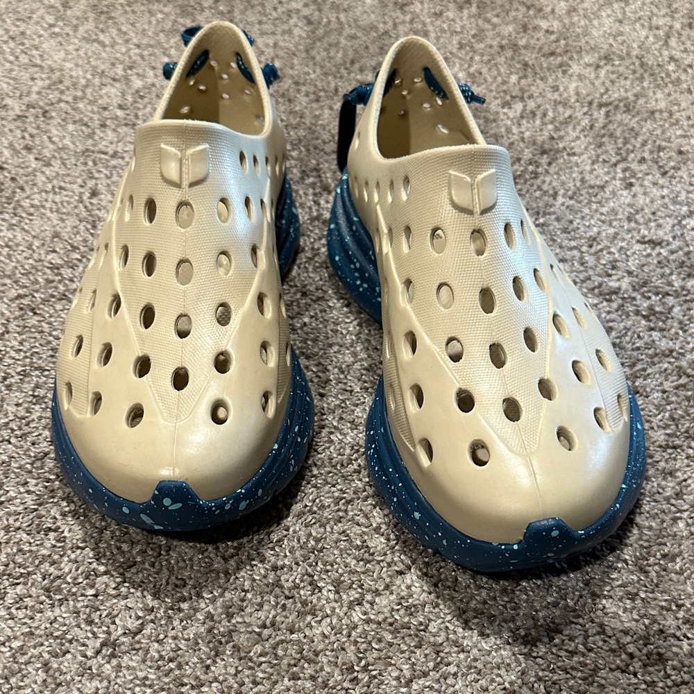 Kids Beige and Blue Water Shoes